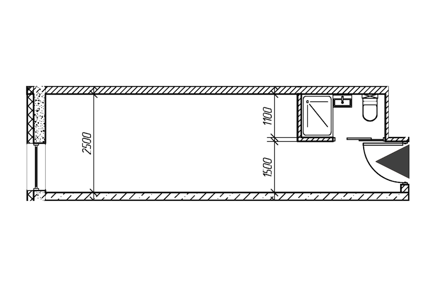 Квартира студия 23 м², 21/26 эт., Комплекс апартаментов «cOASIS VERTICAL»